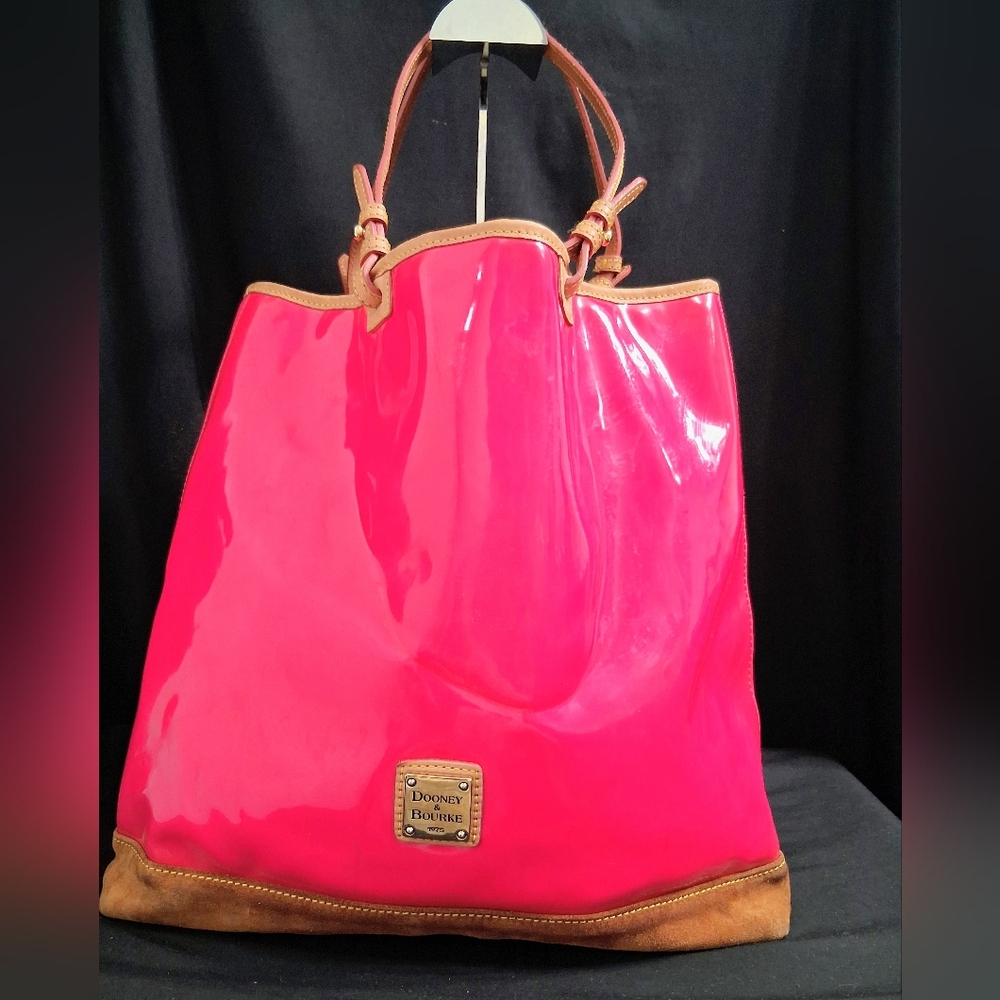 Dooney & Bourke  Lee Hot Pink/ Fuchsia Patent Leather Tote